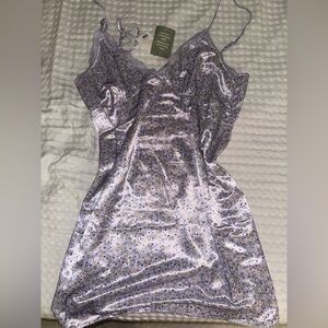 Purple tight body con dress